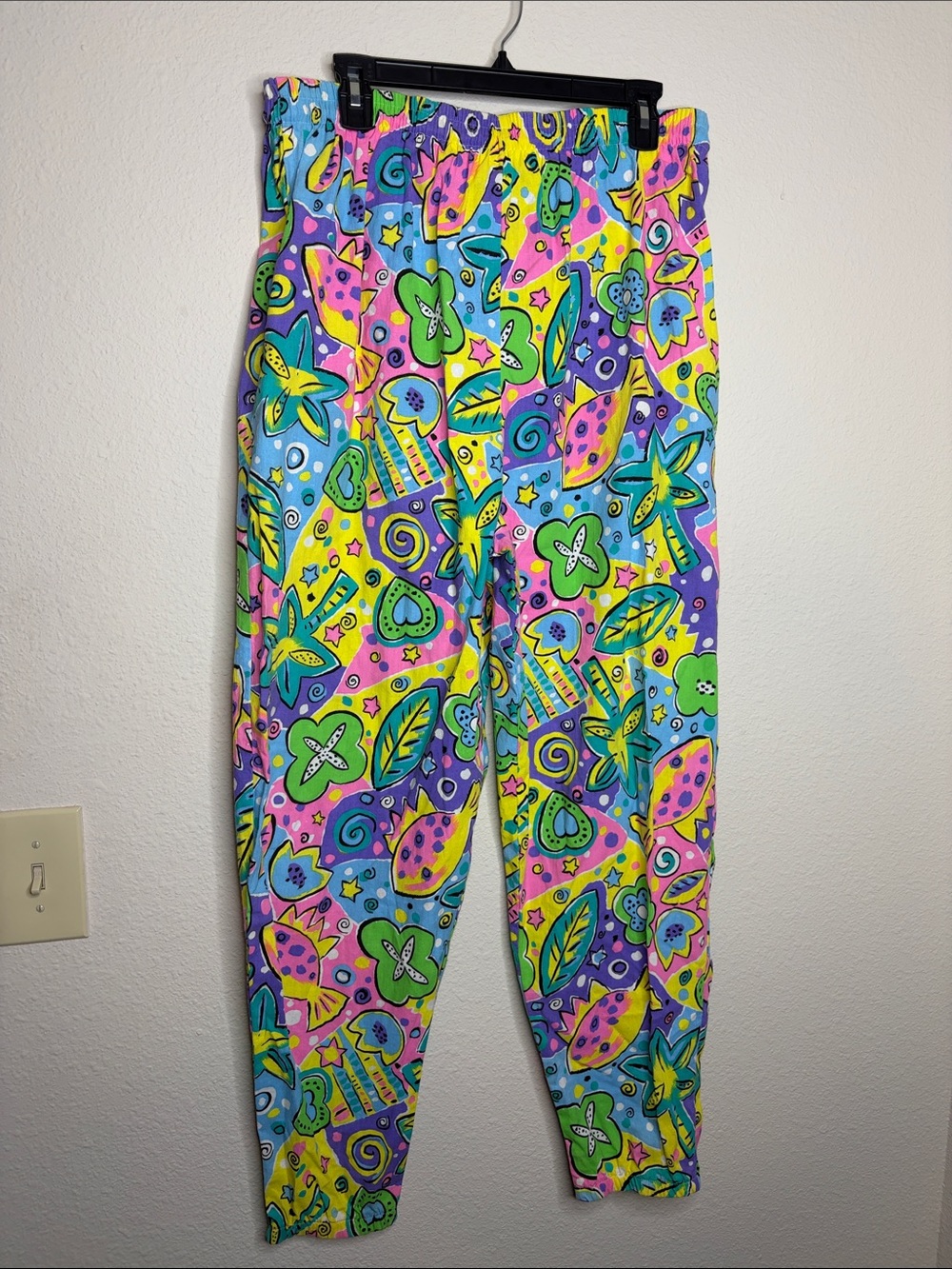 Unisex Bright Early 90’s Crazy Printed Pants One Size